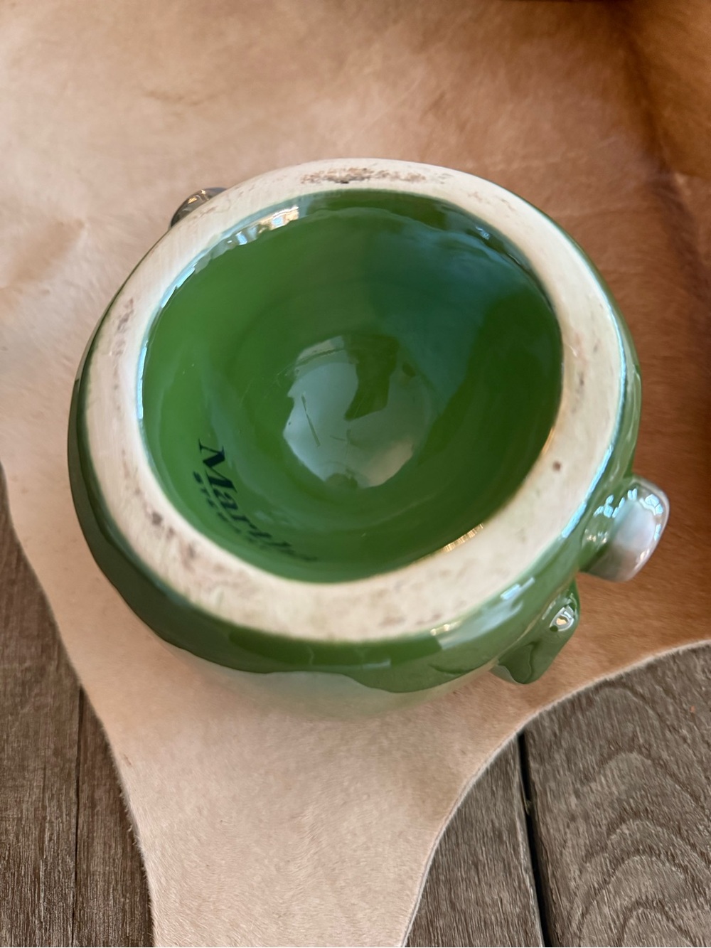 Brand NWT Martha Stewart Iridescent Green Frankenstein Face Candle Jar - Picture 8 of 13